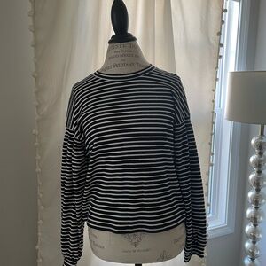 Banana Republic Black and White Striped Sweater